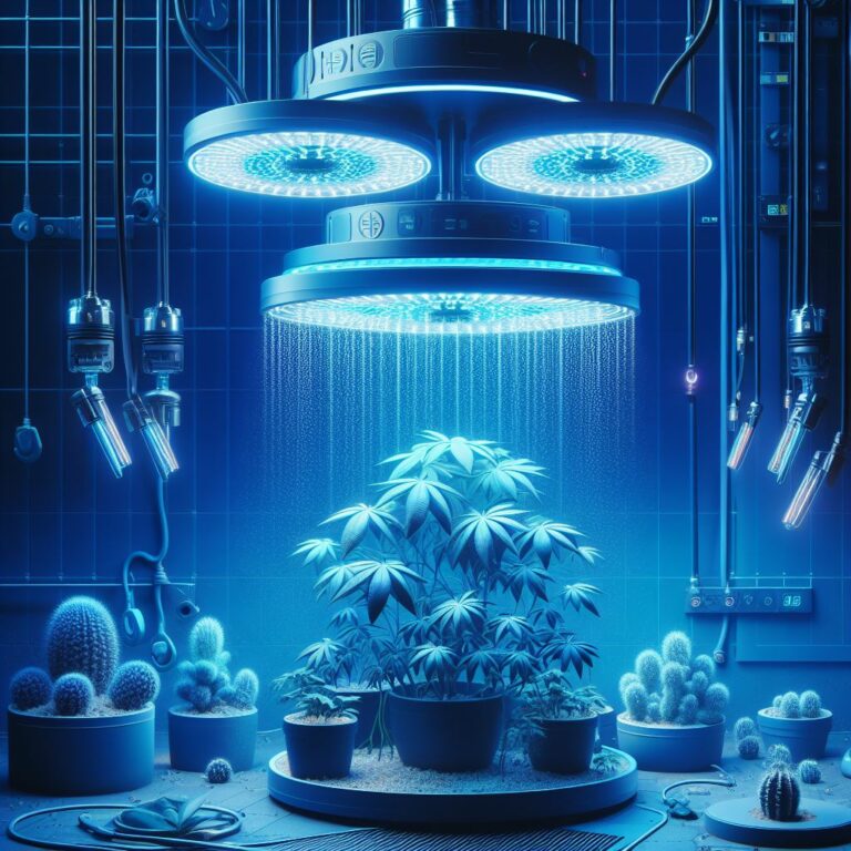 blue light in indoor farm